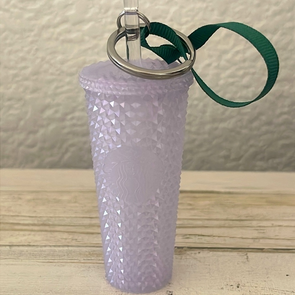 NIB Lavender Studded Starbucks Ornament/Keychain. - Picture 1 of 5